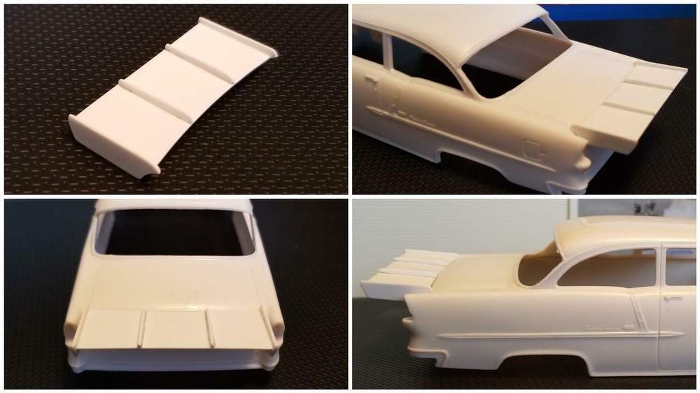 Resin Rear Spoiler for ’55 Chevy Bel Air Sedan AMT1/25.