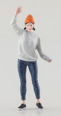 Hasegawa 1/24 VW Beetle 1967 w/Girls Figure Plastic Model SP620 (Car)