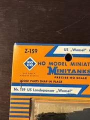 Roco Minitanks 1/87 Z-159 WWII US Weasel Amphibious Armore Craft