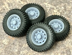 1/24 Scale: 18-Inch “Off-Road Chevy Truck Rally 2” Wheels W/ Mud Tires; Resin