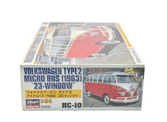 Hasegawa Volkswagen Model Kit 1963 Type 2 Micro Bus 23 Window 1:24 Scale 21210