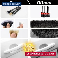 3 Pcs Car Detailing Brush Set – Car Interior Detailing Brush[Not Easy to Shed Br