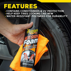 Tire Foam Cleaner and Shine Spray 19 Oz 2 Pack Automotive Car Care