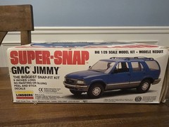 Lindberg Super-Snap GMC Jimmy 1/20 Scale Model Kit #72611 Open Box
