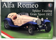 Pocher Alfa Romeo Spider Touring Gran Sport 1932 1:8 Scale Model Kit Incomplete