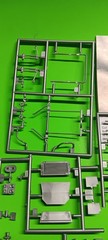 Frame Chassis Roll Cage Dodge Charger Petty 43 1/25 NASCAR Donor Parts Hi Detail