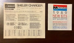 MONOGRAM Dodge Shelby Charger 2.2 Turbo Mopar Vintage USA Made New VTG VHTF