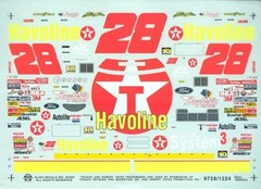 NASCAR DECAL #28 HAVOLINE 1997 FORD THUNDERBIRD ERNIE IRVAN 1/24 SLIXX