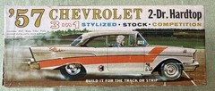 AMT 1957 Chevy 2-Dr 3-in-1 Hardtop 1/25 Scale Kit T-757-200 (1963) NIOB
