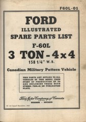 BTM 003 Canadian Military Pattern Vehicles, Ford and Chevy manuals plus more