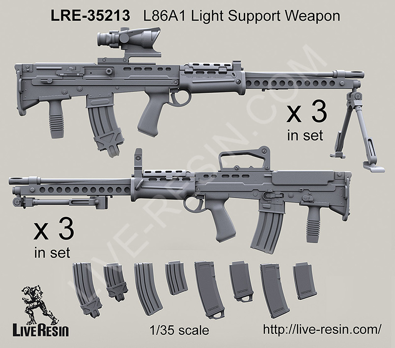 Live Resin 1/35 LRE-35213 L86A1 Light Support Weapon