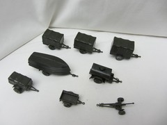 Roco Minitanks DBGM #149 151 152 153 Jeep Water Boat and Cargo Trailers U Pick