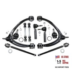 10PCS Front Upper Control Arms with Ball Joint Suspension Kit Tie Rod Ends