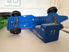 Awana Grand Prix Speed winner. Pinewood Derby Car with Display Stand