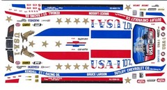 Bruce Larson USA-1 Corvette 1/24th – 1/25th Scale Waterslide Decals
