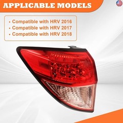 Driver Side Outer Tail Light Red Compatible with HRV HR-V 2016 2017 2018 Rear