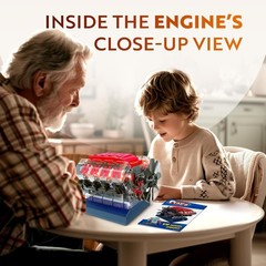 Mini V8 Combustion Engine Model Kit for Adults & Kids
