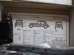 Heller 1/24 #763 Citroen 15 Six Model Kit Box Opened, Sealed Parts