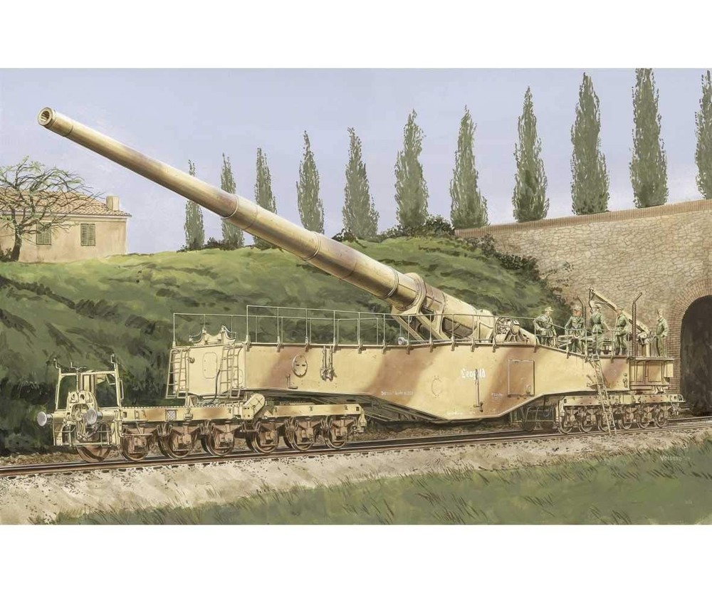DRAGON MODELS USA 6200 1/35 German Railway Gun 28cm K5(E) Leopold