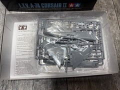 Tamiya Models 1/100 Scale L.T.V. A-7A Corsair II Plastic plane Model Kit open