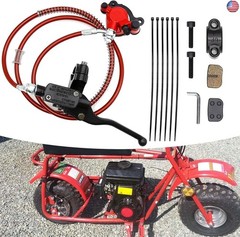 Mini Bike Brake Kit Hydraulic Disc Hand Brake the Left of The 7/8” Handlebars
