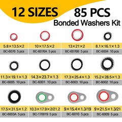 265 Pcs AC O Ring & Gasket Seal Kit for R134A – Durable A/C Compressor Port Seal