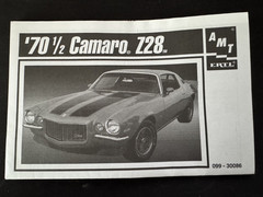 AMT/ERTL 30086 1970 1/2 Camaro Z28 Parts Kitbash Instruction Booklet ONLY