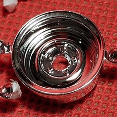 Chrome Reverse Wheels 1932 Ford Convertible 1:24 Scale Model Car Part Monogram