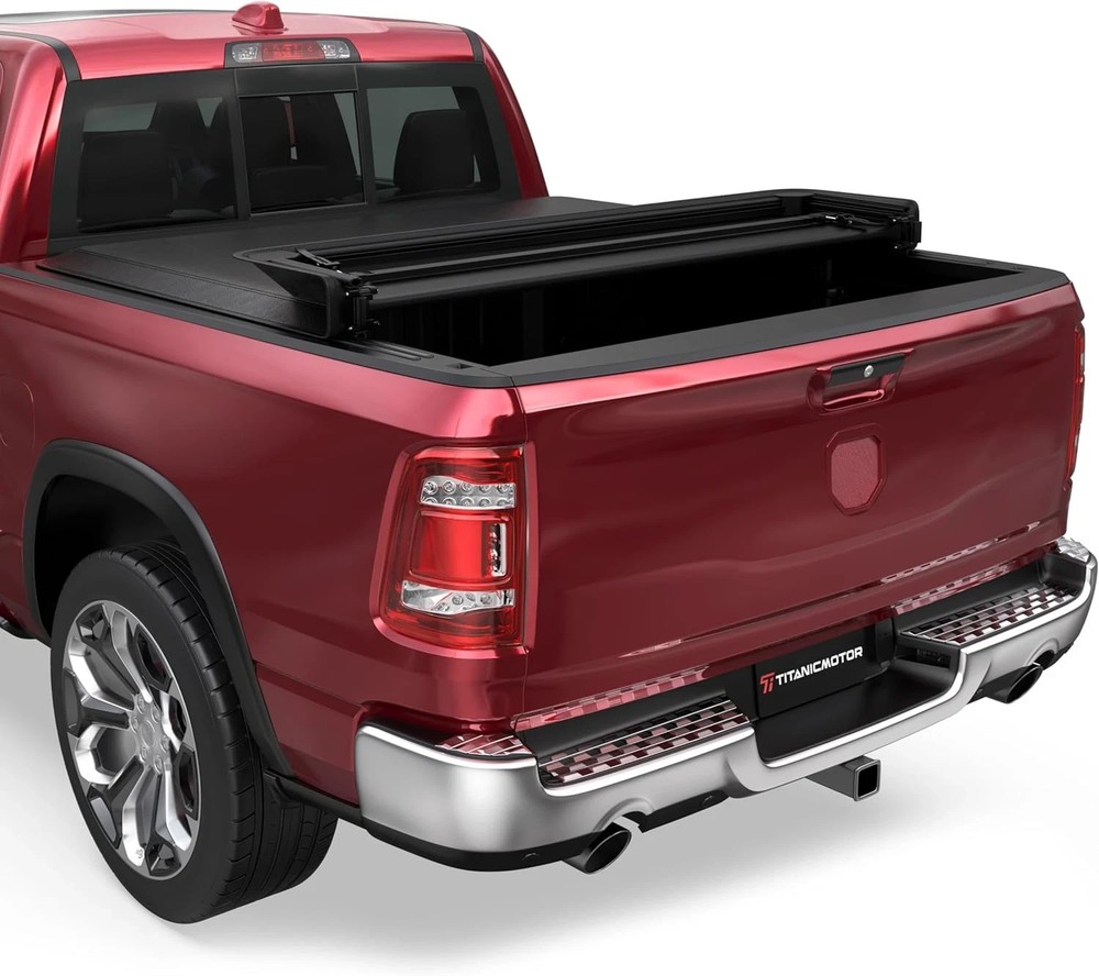 Soft Quad Truck Bed Tonneau Cover Compatible for 2002-2025 2026 Dodge Ram 1500 F