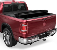 Soft Quad Truck Bed Tonneau Cover Compatible for 2002-2025 2026 Dodge Ram 1500 F