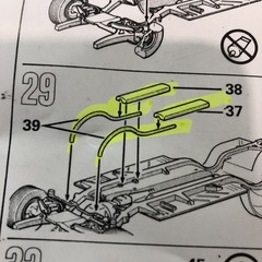 55 56 Chevy Bel Air Sedan Detailed CHASSIS W Instructions 1:25 LBR Model Parts