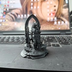 3D Printed Female archer samurai Statue Unpainted