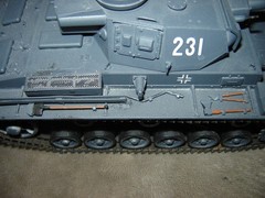Built 231 German short Barrel Tank 6-1/4 inches long Well Built & Painted Ex
