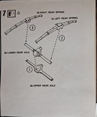 64 DODGE 330 COLOR ME GONE – REAR SUSPENSION – 72156 – MODEL CAR KIT PARTS LOT