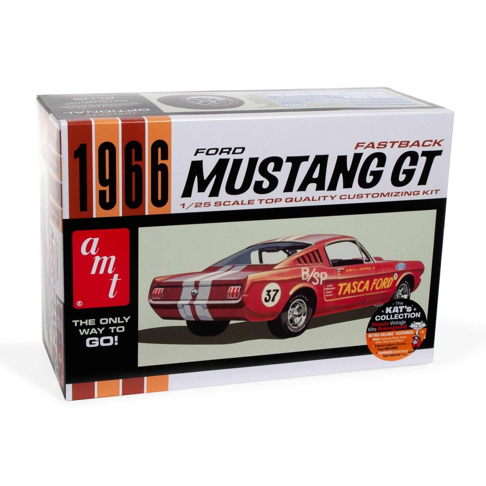 AMT 1966 Ford Mustang Fastback 2+2 1/25th AMT1305 Plastics Car/Truck 1/24 1/25