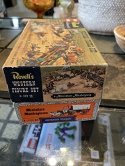 covered wagon model Kit Revell Western Figures Set Boxes Manuals Only 1960s Lot