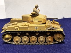 Custom Built 1/35 German Afrika Korps Panzerkampfwagen II Tank w/Commander