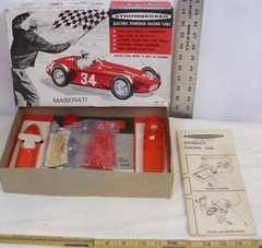 STROMBECKER MASERATI ELECTRIC RACING CAR MODEL KIT BOXED 8270 1950s
