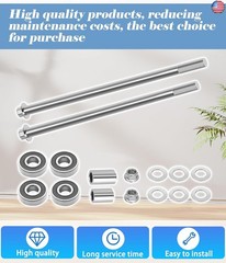 12mm 270mm Mini Bike Rear Axle + 225mm Front Wheel Axle Nut Bolt+ 6201RS Wheel