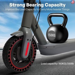 HAONAIMO 10″ x 2.5 Solid E Scooter Tires – ?Replacement Rubber Wheels