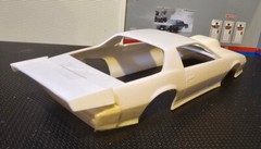 Resin Turbo Hood & Rear Spoiler Combo for 83 Camaro Z28 AMT 1/25.