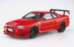 Aoshima 1/24 Scale The Tuned Car Model Kit MCR Nissan Skyline GT-R R34 BNR34 ’02