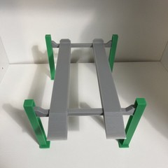 4 post model car lift 1:24 1:25 scale Green/ Gary Assembly required. Paintable!