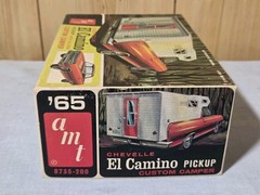 RARE ORG 1/25 AMT ’65 CHEVELLE EL CAMINO PICKUP CUSTOM CAMPER 8735-200 MIB 60s