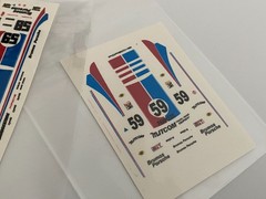 Set of 2 Water-Slide Decals clear 1/64 – Porsche Brumos 911, 934.5