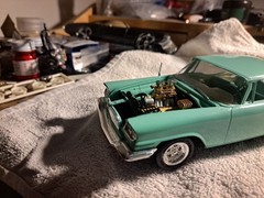 Custom Pre-Built Green Model Car w/ Exposed Engine Ready to Go Single Unit