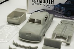 1:25 Plymouth Business Coupe 1949 Resin Model Kit With Clear Parts Included
