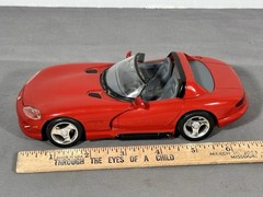 1/24 Scale Nicely Built Dodge Viper V-10 Model Car Red Mopar 1/25 Sidepipes