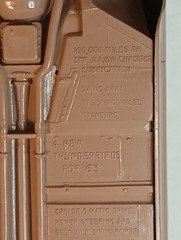 RARE 1963 Ford Thunderbird Dealer Promo 1:24 Plastic Car Bronze