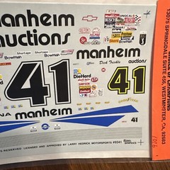 Slixx Decals 1016 1/24 Scale #41 Manheim Auctions Lumina NASCAR Dick Trickle
